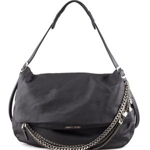 Authentic Jimmy Choo Large Black Biker Bag